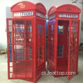 Cabine telefônica de Londres decorativa ao ar livre em Londres